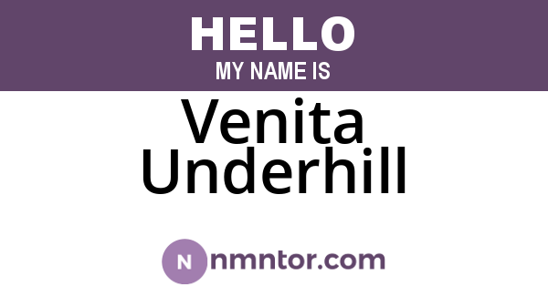 Venita Underhill