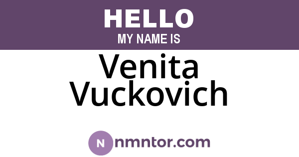 Venita Vuckovich