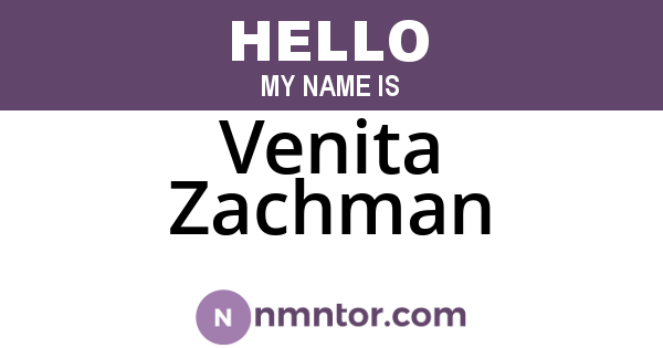 Venita Zachman
