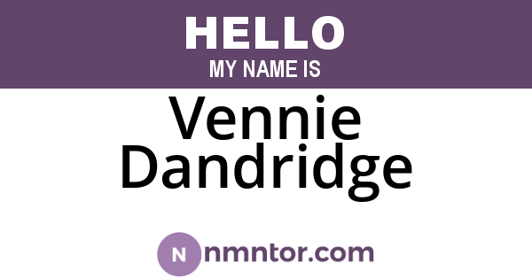 Vennie Dandridge