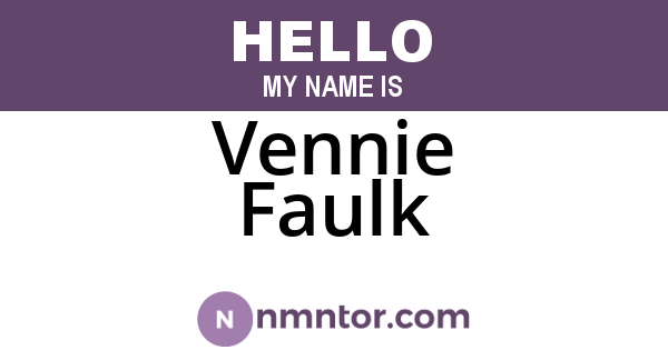 Vennie Faulk