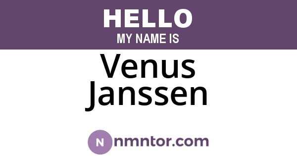 Venus Janssen