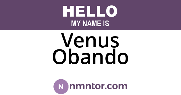 Venus Obando