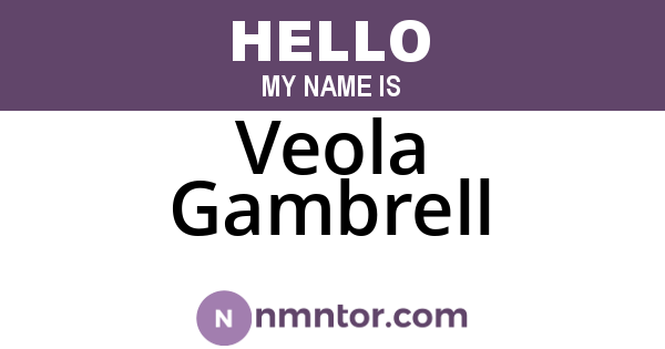 Veola Gambrell
