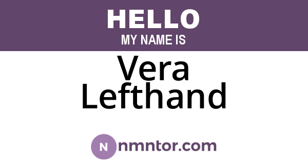 Vera Lefthand