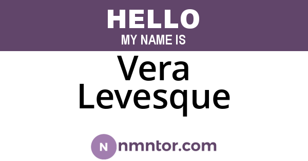 Vera Levesque
