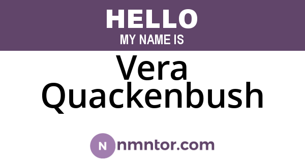 Vera Quackenbush
