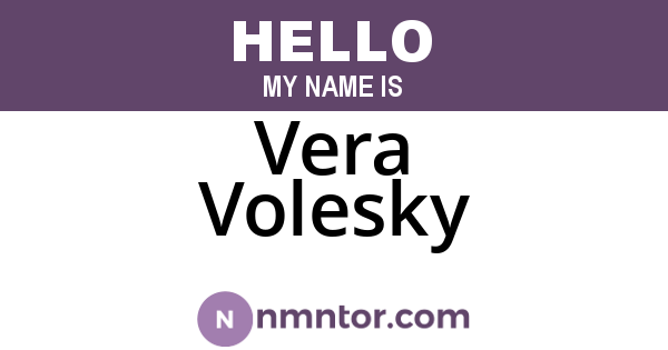 Vera Volesky