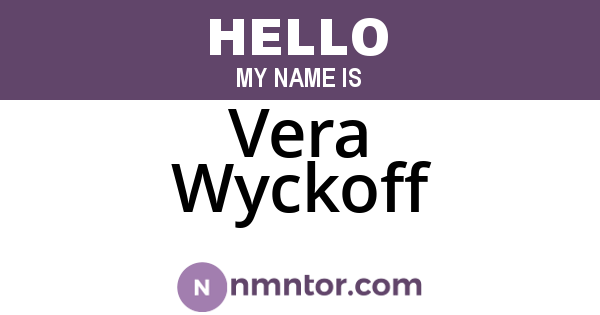Vera Wyckoff