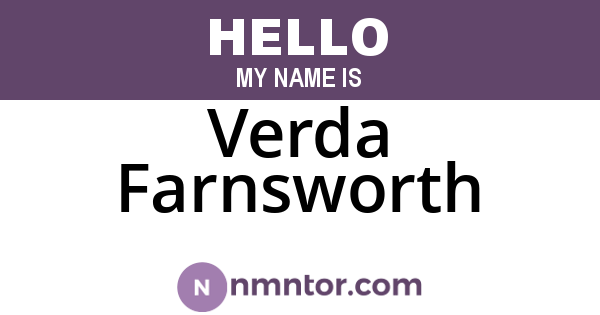 Verda Farnsworth
