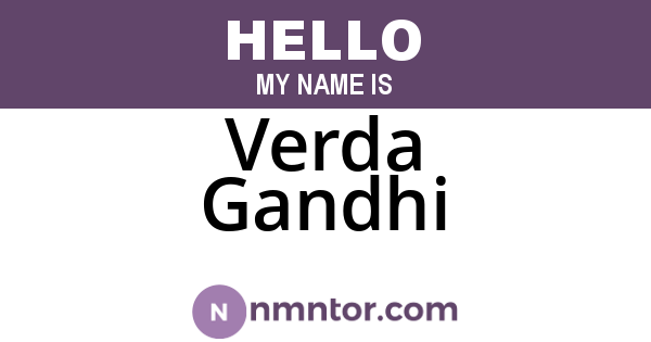 Verda Gandhi