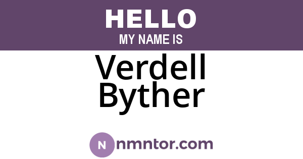 Verdell Byther