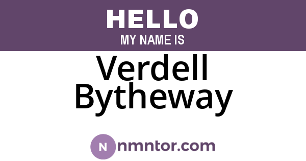 Verdell Bytheway