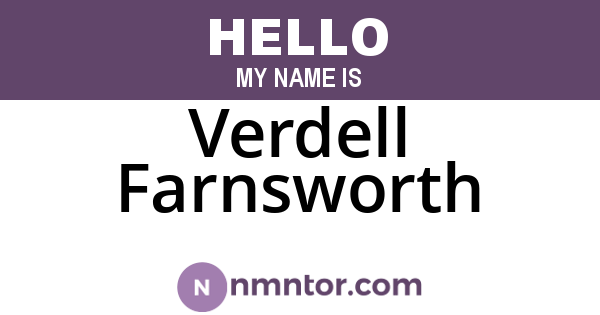 Verdell Farnsworth