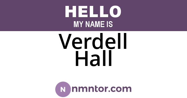 Verdell Hall