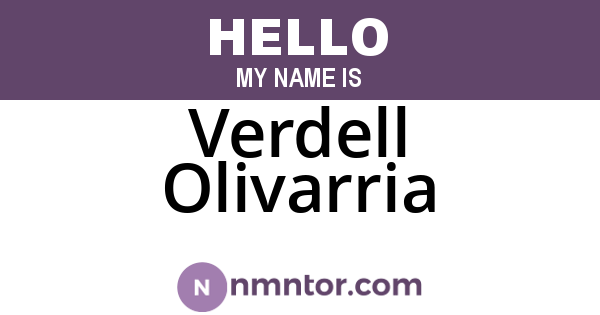 Verdell Olivarria