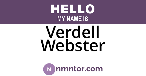 Verdell Webster