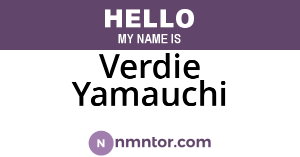 Verdie Yamauchi