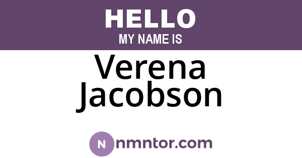 Verena Jacobson