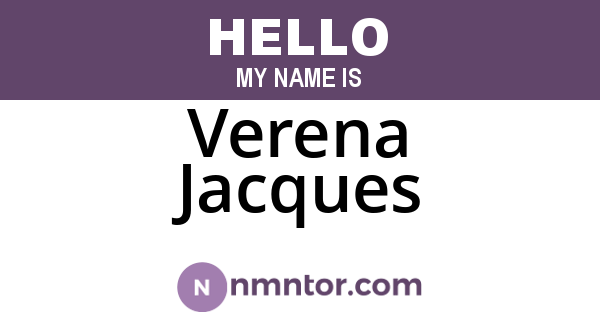 Verena Jacques