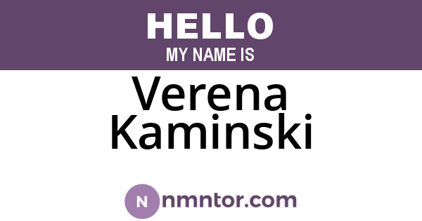 Verena Kaminski