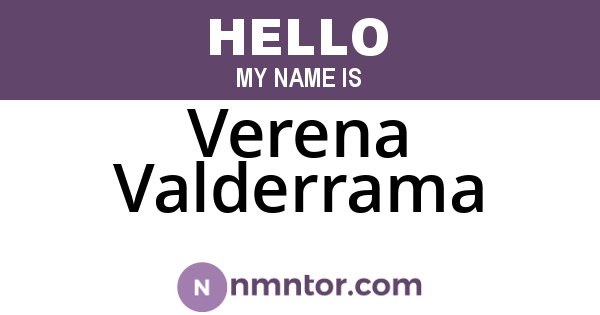 Verena Valderrama