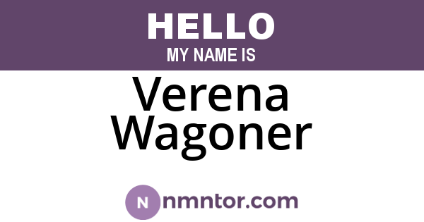 Verena Wagoner