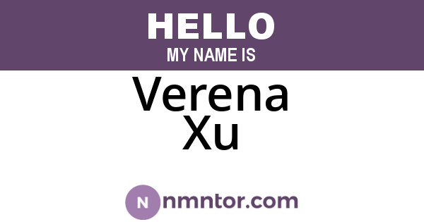 Verena Xu