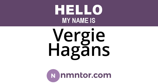Vergie Hagans