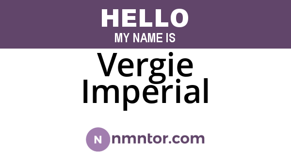 Vergie Imperial