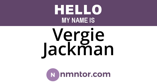 Vergie Jackman