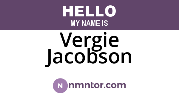 Vergie Jacobson