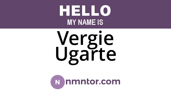 Vergie Ugarte