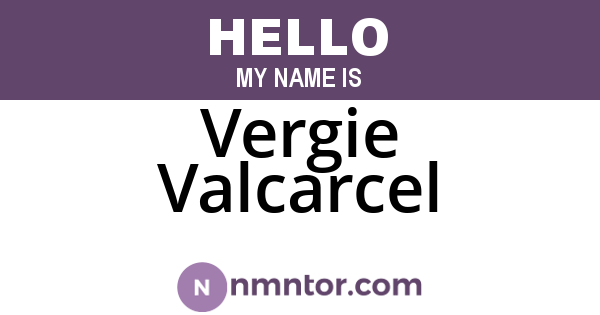 Vergie Valcarcel