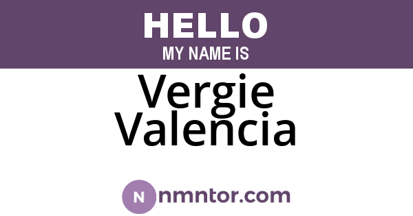 Vergie Valencia