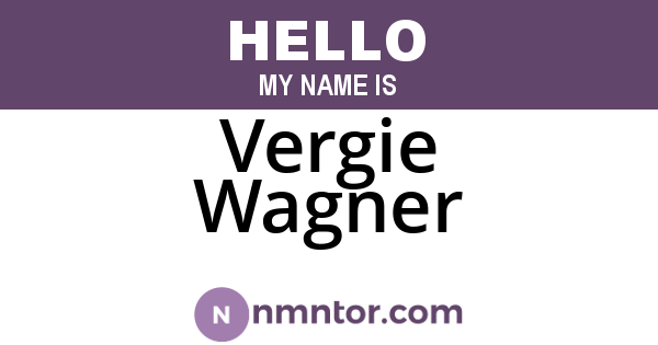 Vergie Wagner