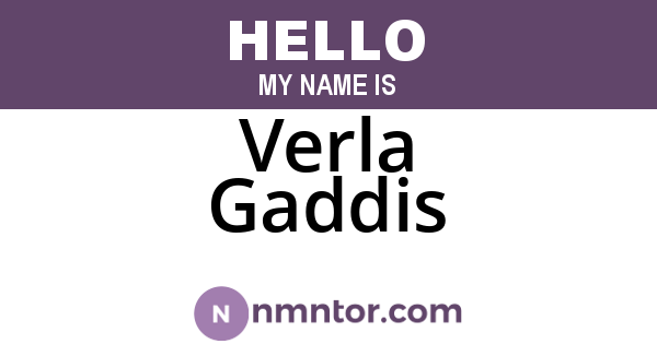 Verla Gaddis
