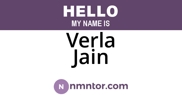 Verla Jain
