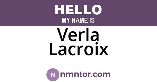 Verla Lacroix
