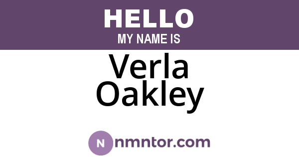Verla Oakley