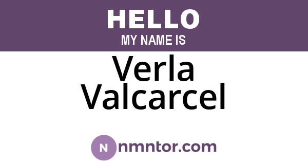 Verla Valcarcel