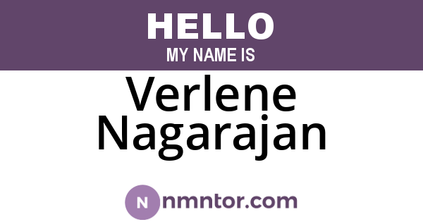 Verlene Nagarajan