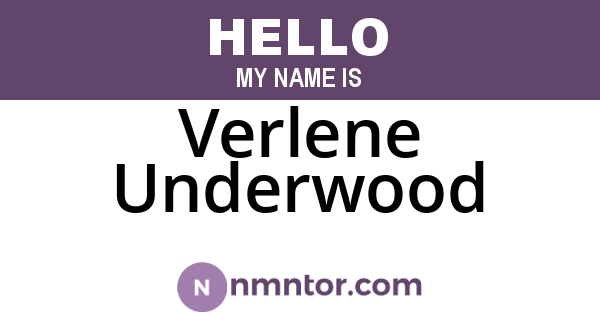 Verlene Underwood