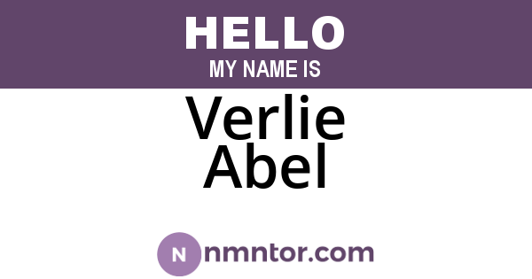 Verlie Abel