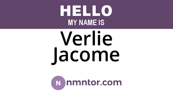 Verlie Jacome