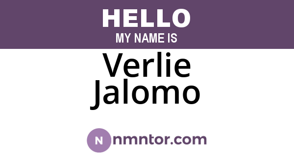 Verlie Jalomo