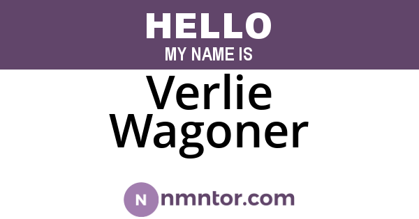 Verlie Wagoner