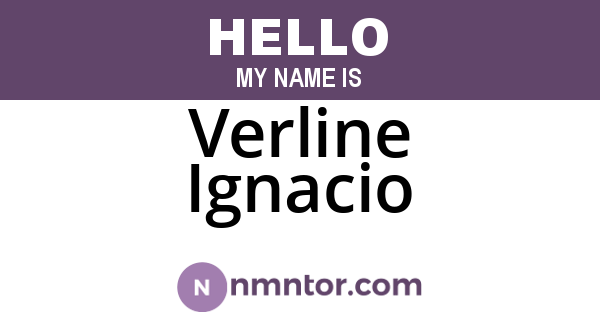 Verline Ignacio