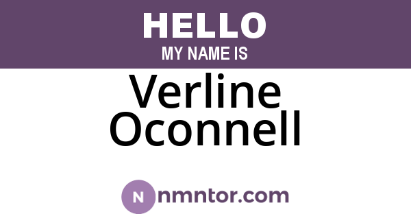 Verline Oconnell