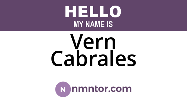 Vern Cabrales